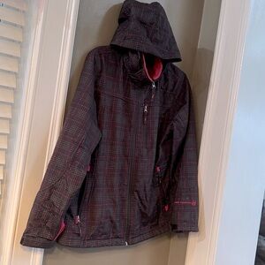 Pink and Black Plaid Jacket